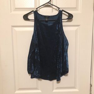 Aqua Velvet Crop Top